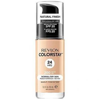 Revlon ColorStay Liquid Foundation Makeup for Normal/Dry Skin SPF 20, Longwear with Medium-Full Coverage & Natural Finish, Oil Free,