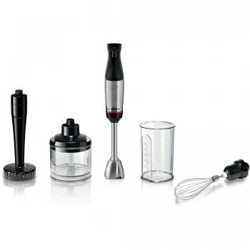 Batidora de mano Bosch Serie 6 MSM6M623 - Potente batidora de mano con 1000 W de potencia, diseño elegante en color negro y acero inoxidable