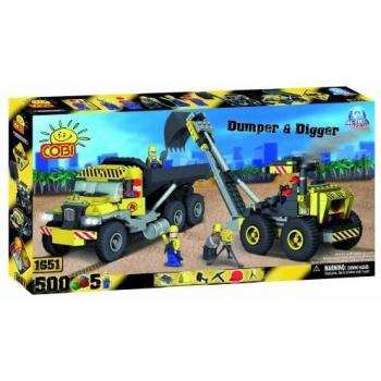 Juego de construcción Action Town 500 piezas con volquete y excavadora