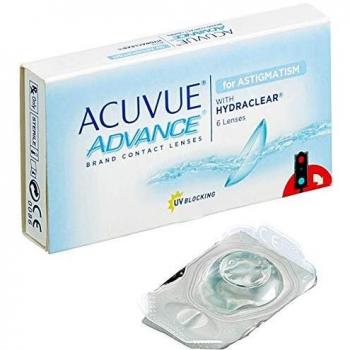 Acuvue Advance Lentes de contacto tóricas quincenales para astigmatismo, R 8.6, D 14.5, -9 dioptría, cilindro -2.25, eje 170-6 lentillas