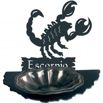 IMEX EL ZORRO El Zorro 11491-Cenicero Escorpio, 175 x 157 mm, Hierro Forjado, Negro, 8x15.7x17.5 cm
