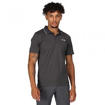 Regatta Men's Maverick V Quick-Drying Wicking Polo Shirt - Seal Grey - Size L