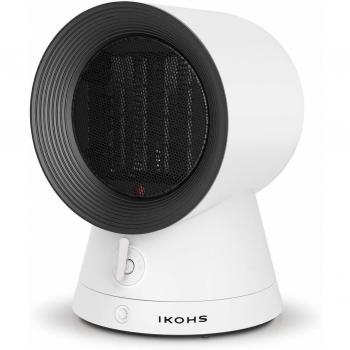 IKOHS Calefactor Kenny - Calefactor Cerámico Oscilante, 2000W, Calefactor de Aire Caliente PTC, 2 Modos de Potencia, Silencioso, Diseño Moderno, Portátil, Termostato, Autoapagado, Antivuelco