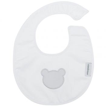 Babero Redondo Con Velcro Bet Gris 16X19 Cm