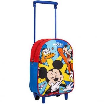 Mochila con Ruedas Infantil Escolar Mickey Mouse Disney 29cm