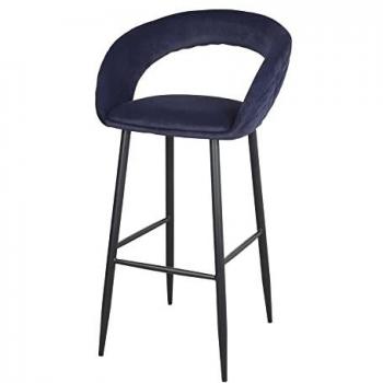 Taburete Alto Tapizado Elity Azul - MISTERWILS Muebles para Almas Libres