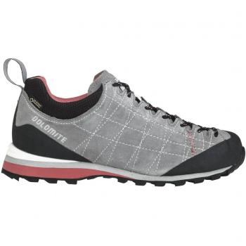 Botas de Trekking para Mujer Dolomite Diagonal Gore-Tex Gris Claro / Rojo Coral