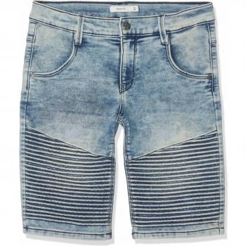 Name IT NOS Nkmsofus Dnmtaril 2175 Long Shorts Pantalones Cortos Azul Medium Blue Denim, 152 para Niños