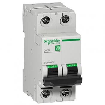 Interruptor Automático Schneider Electric Multi 9 C60N M9F11216, 2P, 16A, Curva Tipo C, Poder de corte 10 kA, Montaje en Carril DIN, Dimensiones: