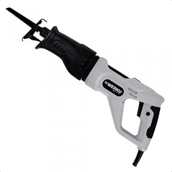 Sierra Sable Werku 720W con Cabezal Graduable y Portasierras Automático, Capacidad de Corte 120mm, Incluye 2 Hojas de Sierra