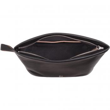 Estuche de belleza para mujer de piel con cremallera