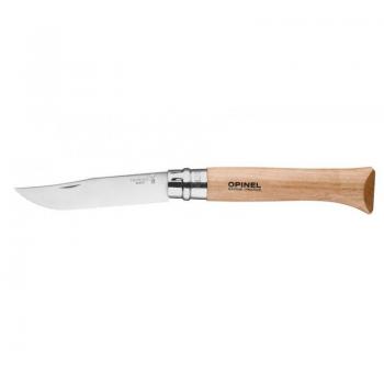 Opinel No.12 Folding Serrated Picnic Knife with Beechwood Handle