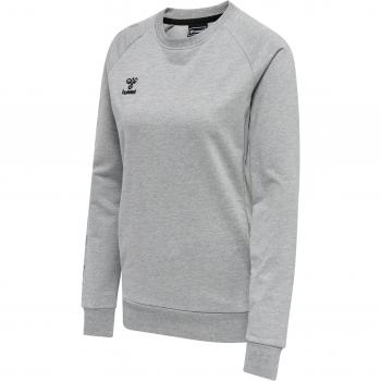 Sudadera Hummel Move Grid de Algodón para Mujer Transpirable en Color Gris Melange - Talla XL