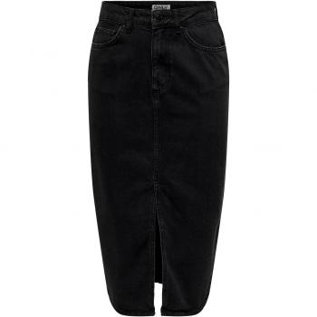 Falda Only Bianca Midi Color Negro para Mujer - Cómoda, Elegante y Versátil
