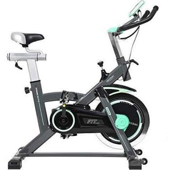 Cecotec Bicicleta Spinning Estática con Volante de Inercia de 20 Kg Extreme 20. Sistema Silence Fit, Pulsómetro, Manillar y Sillín Regulable, Pantalla LCD, Ruedas, Peso máximo 120 Kg
