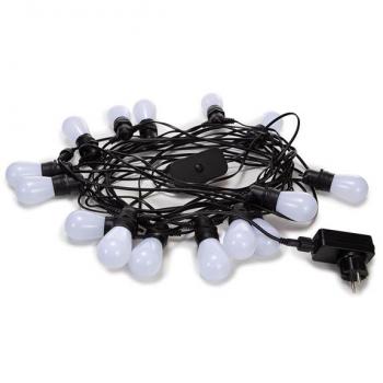 Cadena LED RGBW inteligente Vellight 15 m con control Tuya App, sincronización musical, 15 lámparas multicolor y cable negro
