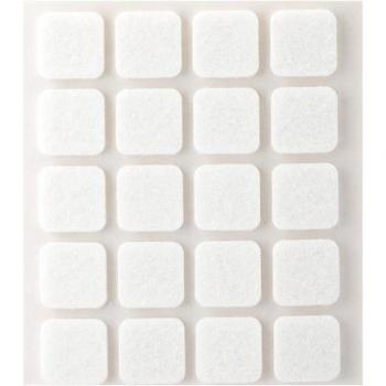 Fieltros sintéticos adhesivos 17x17mm - Pack de 20