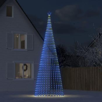 Árbol de Navidad cono de luz 1544 LEDs 500 cm decoración navideña Color Azul, Blanco frío, Multicolor