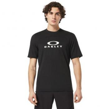 Maillot Oakley Free Ride RC de manga corta para hombre, color negro y naranja, talla L