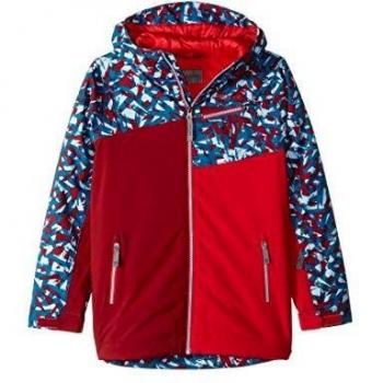 Marmot Boy's Thunder Chaqueta, Niños, Brick/Brick Paint Strokes, Extra-Large