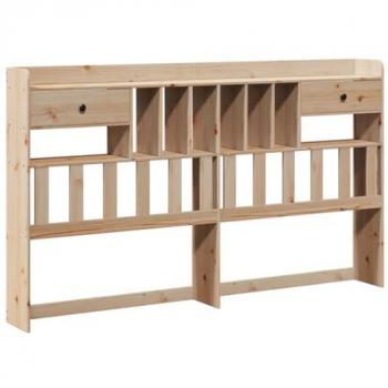 Cabecero de cama con almacenaje madera maciza de pino 200 cm