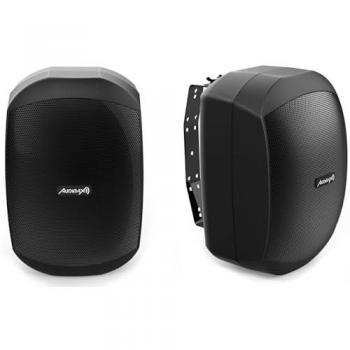 Pareja de Altavoces Pasivos Audibax Ovo 6 Black - 6 Pulgadas, IP65, 100V/8 Ohm, Potencia de 60W Continuos, Soporte de Pared Incluido