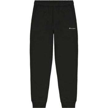 Pantalón Largo Deportivo Champion Rib Cuff Logo Negro Hombre
