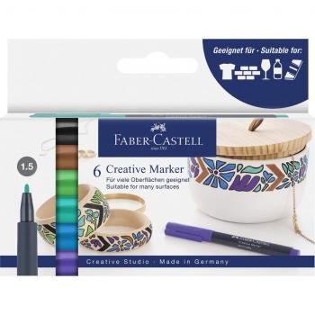 Estuche con 6 rotuladores creativos Faber-Castell Bosque de Hadas