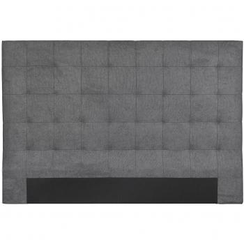 Cabecero de cama en tela acolchada gris antracita 180 cm HALCIONA