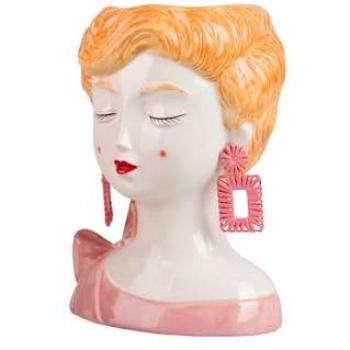 Maceta Cerámica Plus Size 18x15x24 cm para Señora Pendientes
