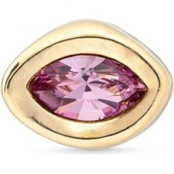 UNO de 50 - Gold-Plated Metal Alloy Piercing with Purple Crystal