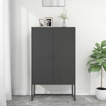 Anthracite Steel Highboard 31.5x13.8x53.1
