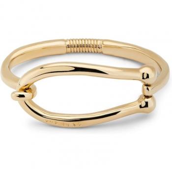 Unisex Bangles Teen 18k Gold-Plated Rigid Large Link Inner Bangle / Size M