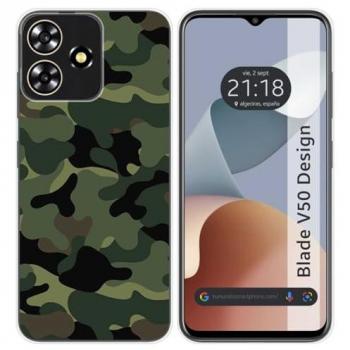 Funda de Silicona Camuflaje para Zte Blade V50 Design 4G con Dibujos