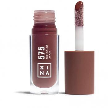 3INA The Color Lip Oil 575 - Aceite Hidratante Para Labios Tono 575 - Coffee Brown, Sheer 4 Ml