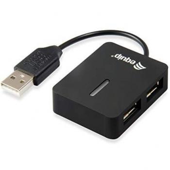 EQUIP USB-HUB 4PORT Reise-USB HUB, Schwarz