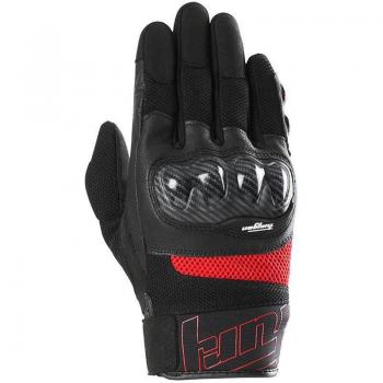 Guantes de Moto Furygan Galax Evo Verano Negro/Rojo S - Homologados, Ligeros, Transpirables, Protección en Palma, Ventilación y Pantalla Táctil