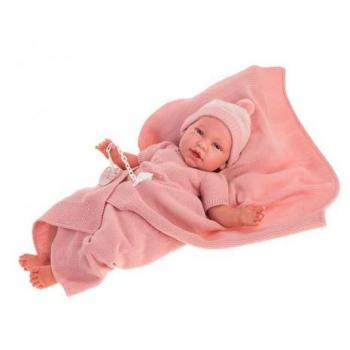 Recién Nacido Mi Primer Reborn Daniela con Toquilla y Sonajero de 52 cm. - Muñecas Antonio Juan
