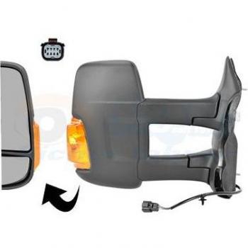 Espejo retrovisor VAN WEZEL 1991828 con ajuste eléctrico, cristal convexo, calefacción integrada y carcasa en color negro