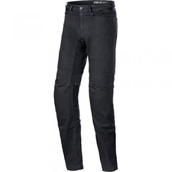Alpinestars Pantalones de Moto Compass Pro Negros, tipo: pantalones vaqueros y textiles de motocicleta, color: negro, talla: 28