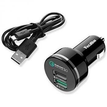 Cargador de Coche,YOKIRIN Rápido Cargador Quick Charge 3.0 para Samsung Galaxy S7 /S7 edge, iPhone 7 Plus / 7 / 6S/6 /6 Plus/ 6S Plus y más