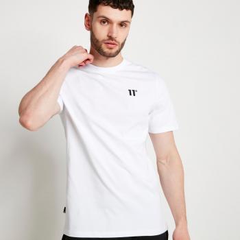 Camiseta Core Blanca para Hombre 11 Degrees - Casual, Algodón, Manga Corta, Talla XL