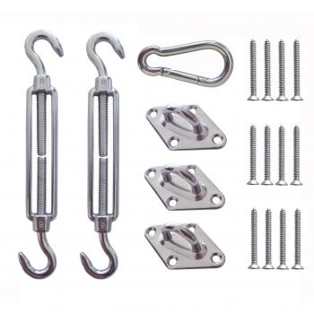 AXT SHADE Toldo Kit de Montaje para Toldo, 316 Acero Inoxidable Kit para Rectángulo Vela de Sombra