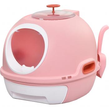 PawHut Caja de Arena para Gatos Arenero Cubierto con Cajón
