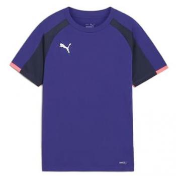 Camiseta de fútbol Puma Individual Liga Jersey Infantil Morado Manga Corta para Entrenamiento