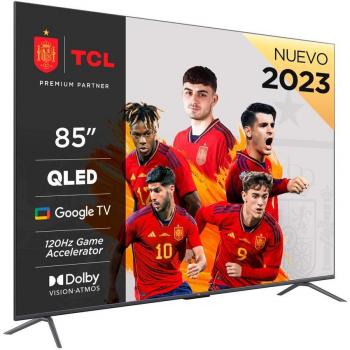 TCL 85C649 85 QLED 4K HDR10+ Google TV con Game Master, Frecuencia de Actualización de 50/60Hz y 120Hz + FRC, LED DIRECT (G), Smart TV