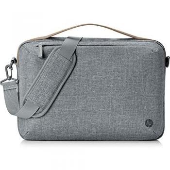HP Renew 15.6-inch Laptop Sleeve Grey - Top Load, Removable Strap, Recycled Weather-Resistant Fabric, Internal and External Pockets