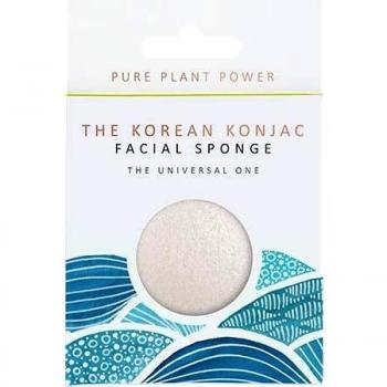 Konjac Sponge Co The Elements Agua con 100% Pure White Konjac Esponja Facial Tamaño Completo