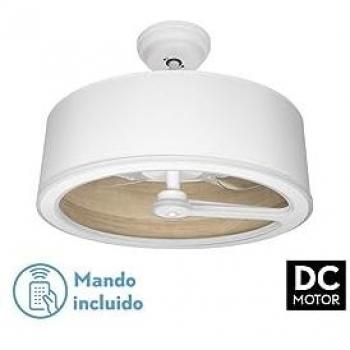 Ventilador DC Tatiana 110W Blanco/Madera Clara 3 Aspas 62D 3000-4000-6000K 9350LM con Control Remoto, Memoria y Temporizador - FABRILAMP
