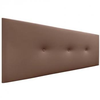 Cabecero Acolchado de Polipiel Liso con Botones 150x50cm - Arcilla, Diseño Moderno para Cama Dormitorio Lujo
